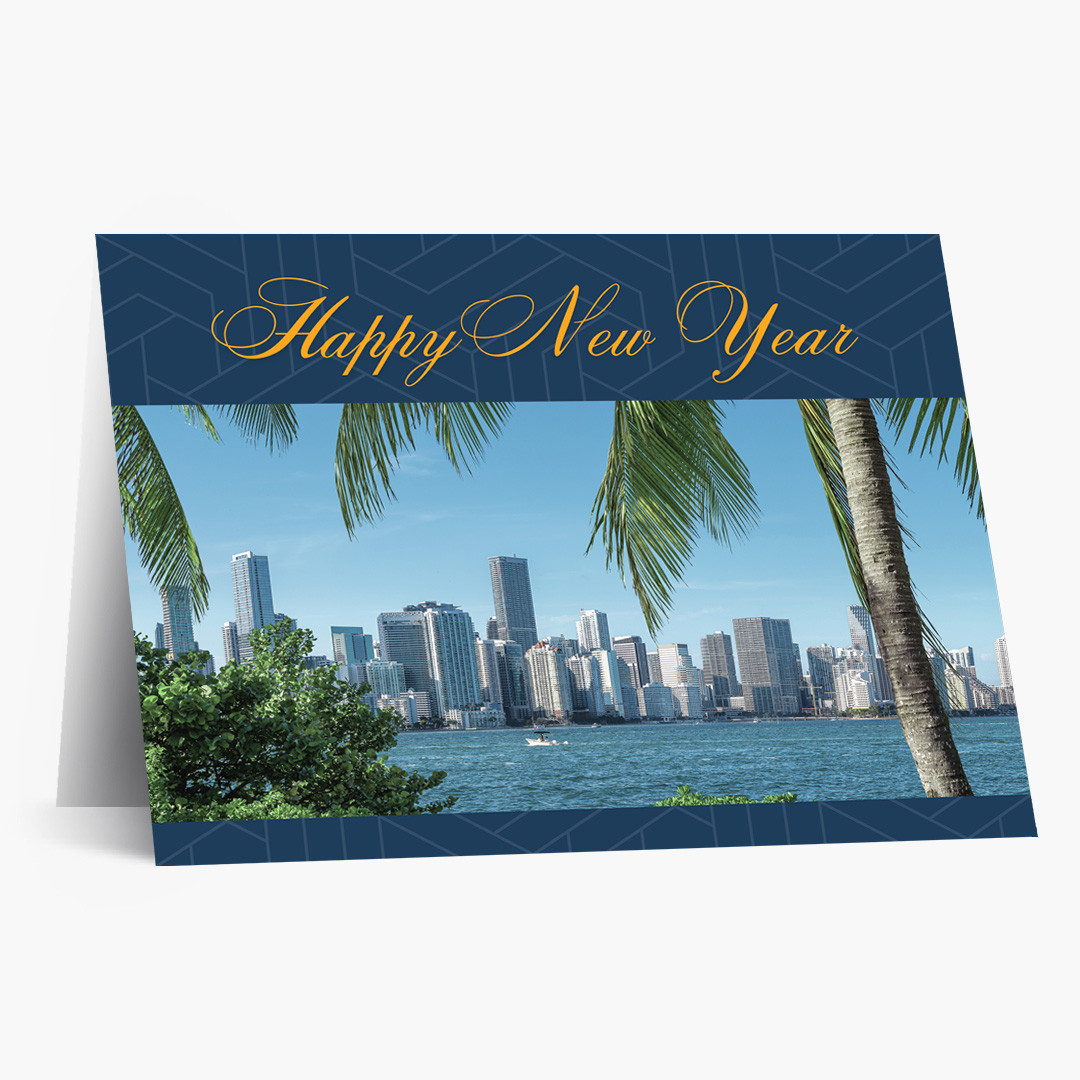 Radiant Horizons New Year Card - Miami