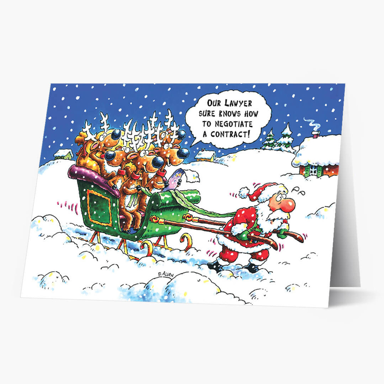 Reindeer Negotiations Christmas Card