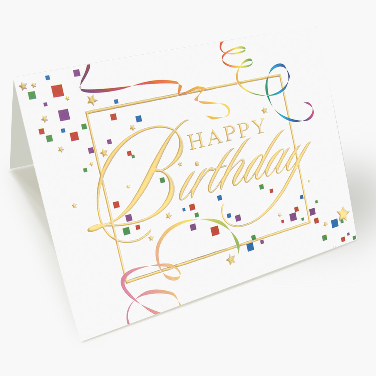 Streamers and Confetti Birthday Card