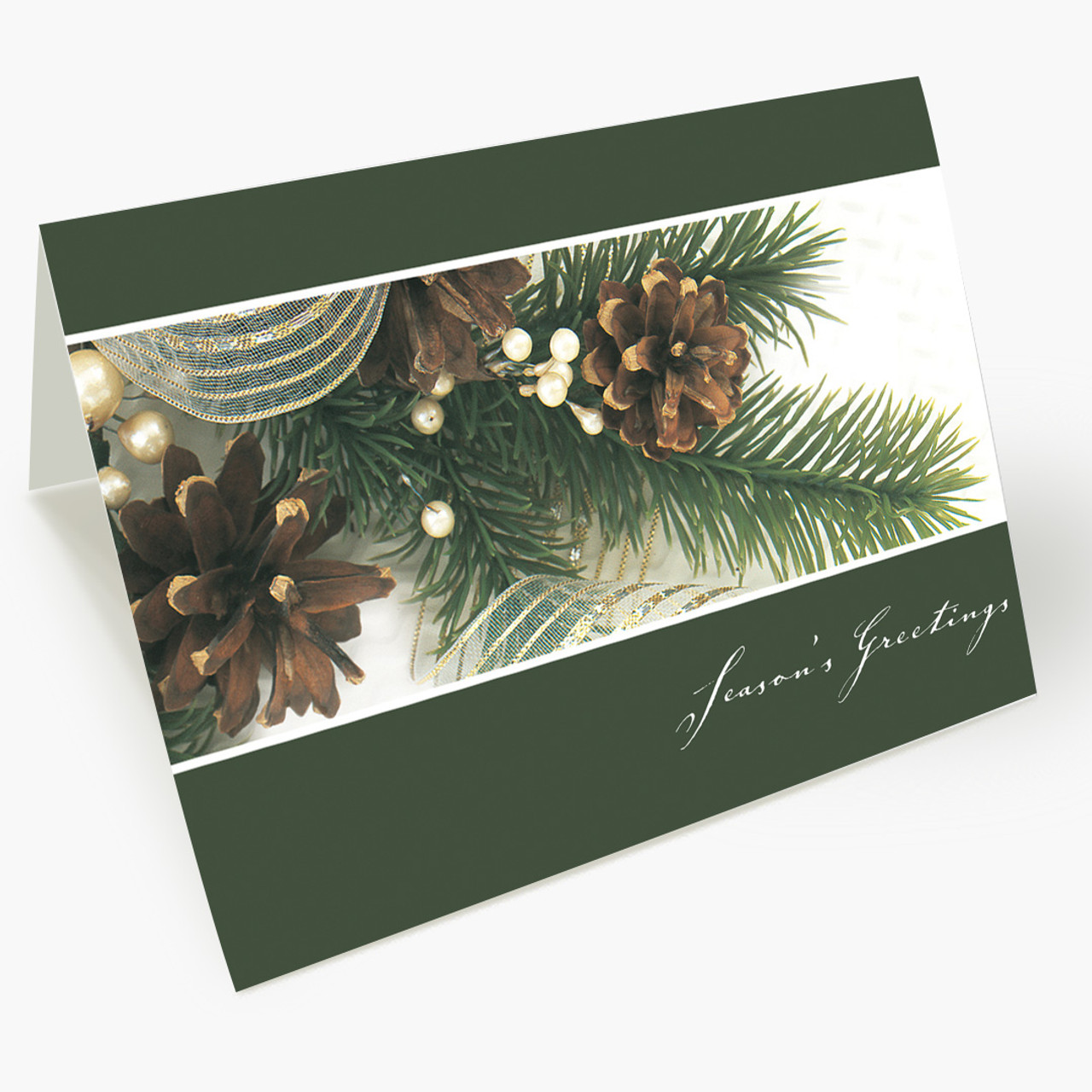 Pine Cone Holiday Christmas Card