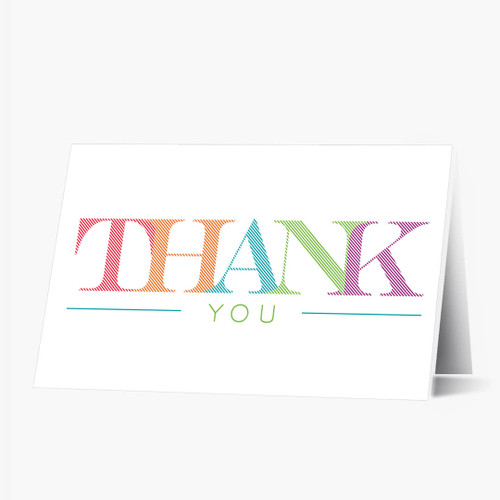 Colorful Thanks Christmas Card