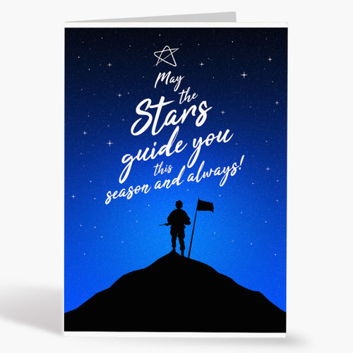 Soldier Starry Night Christmas Card