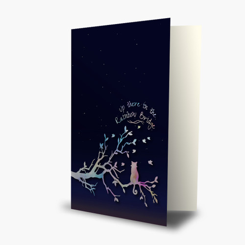 Up the Rainbow Bridge Pet Sympathy Card