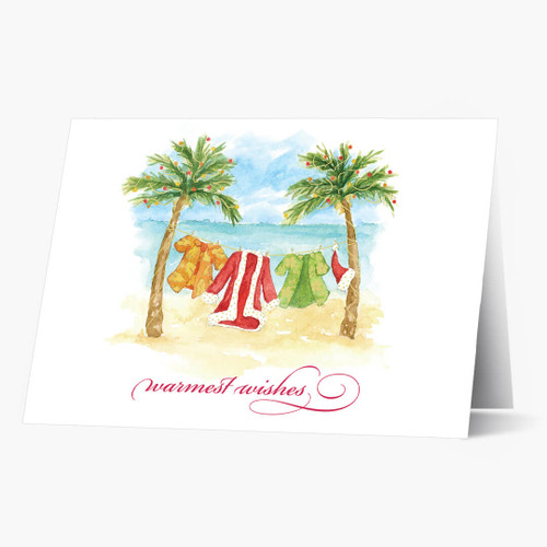 Warm Weather Clothes Christmas Card