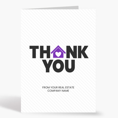 Striped Thank You House Thank You Card