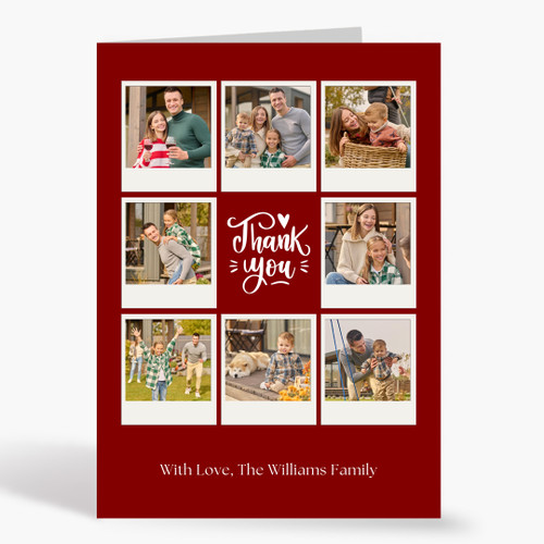 Crimson Thankfulness Photo Card