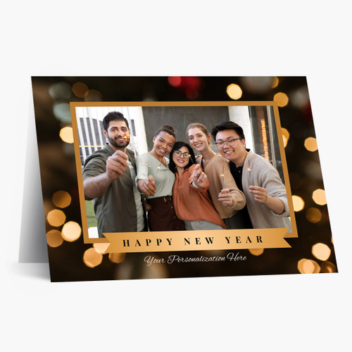 Dazzling Joys New Year Photo Card