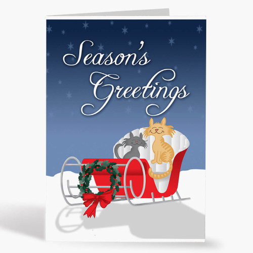 Traveling Cats Christmas Card
