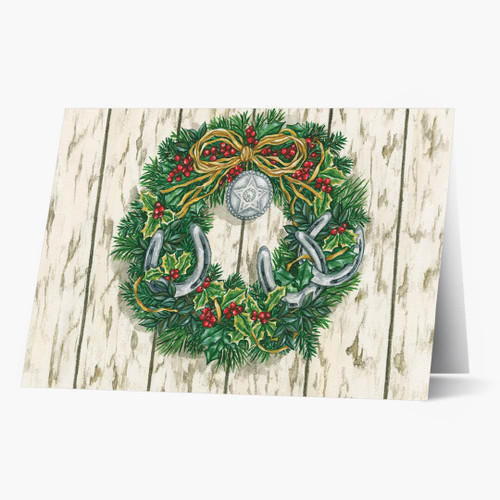 Western Wreath Christmas Card