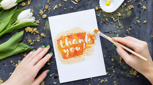 DIY Watercolor Thank You Cards