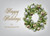 Gold and Silver Wreath Christmas Card