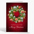 Red and Silver Wreath Christmas Card