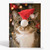 Santa Kitty Christmas Card