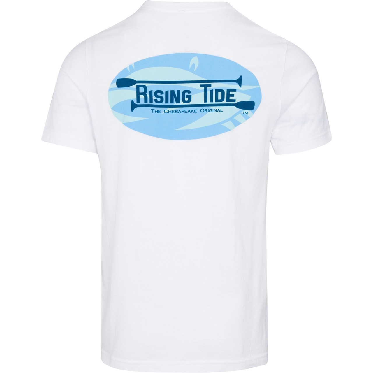 Rising Tide Oval Logo Tee - White - Rising Tide Style