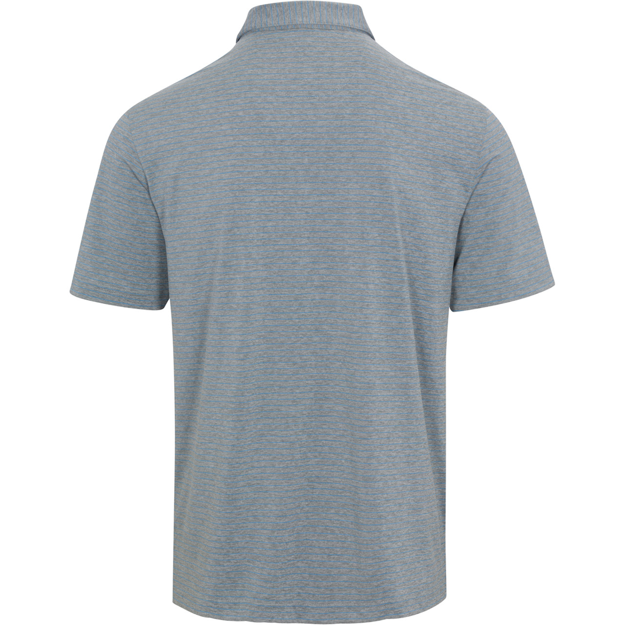 Performance Heather Stripe Polo-Grey Blue
