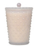 Grande White Flower Hobnail Glass Candle