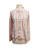 Apricot Striped Long Sleeve Button-down