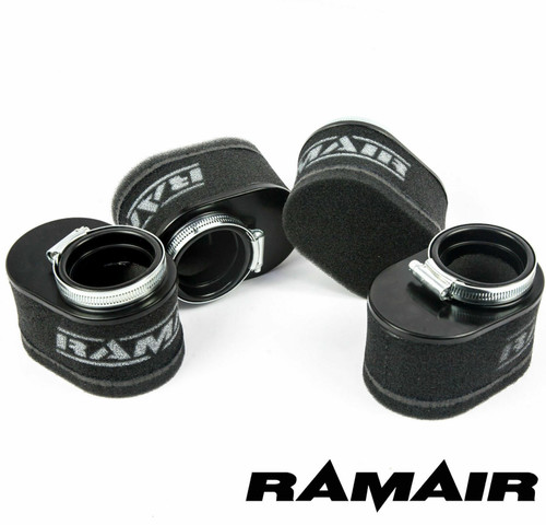 Ramair 52mm ID Performance Universal Motorcycle Oval Pod Air Filter Kit