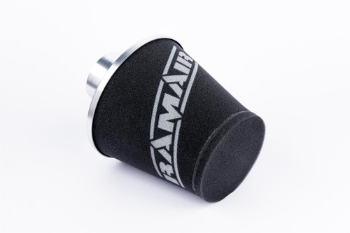 Ramair Medium Foam Filter Aluminium Base 60mm OD Silver with Silicone Coupler