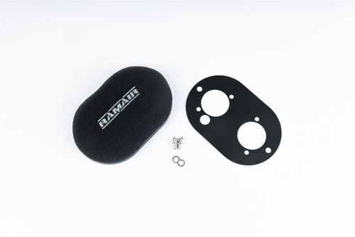 Domed Carb Air Filter & Baseplate to fit Dellorto 40 DHLA  - 65mm Internal Height