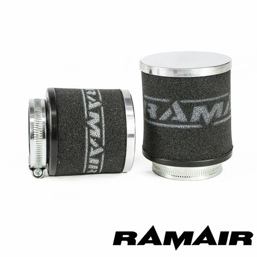 Chrome Cap Motorcycle Pod Foam Air Filter 28mm