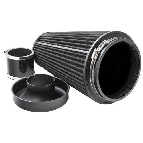 PR-CC-196-VS-102-BK-KIT - 102mm ID - PRORAM Extra Large Cone Air Filter with Trumpet and Silicone Coupling