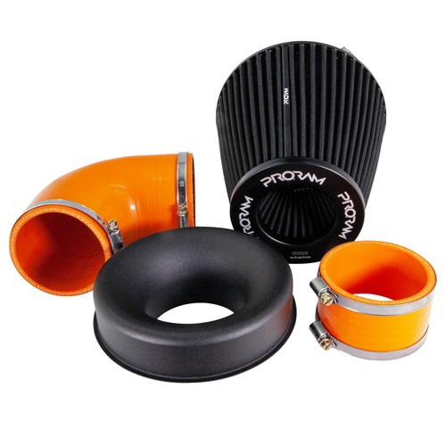 Performance Pleated Induction Kit for MK2 Focus ST - Orange Hoses