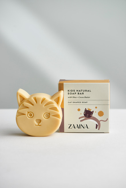 ZAAINA Kids Natural Soap Bar Frog Cat Dog or Monkey