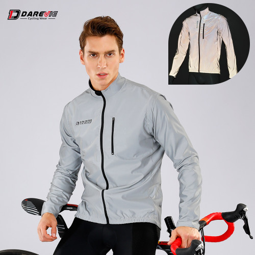 Waterproof Cycling Jacket Bike Removable Sleeves Reflective Cycling Vest Cycle