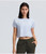 Yoga Sports Cropped T Shirts Crew Neck Loose Super Soft Short Sleeve Plain
