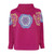 Print Ruffled Top With Middle Sleeves and Lapel Loose T-shirt for Women