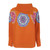 Print Ruffled Top With Middle Sleeves and Lapel Loose T-shirt for Women