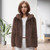 Winter Solid Color Plus Size Long Sleeve Turn Down Collar Thick Warm Fur Coat