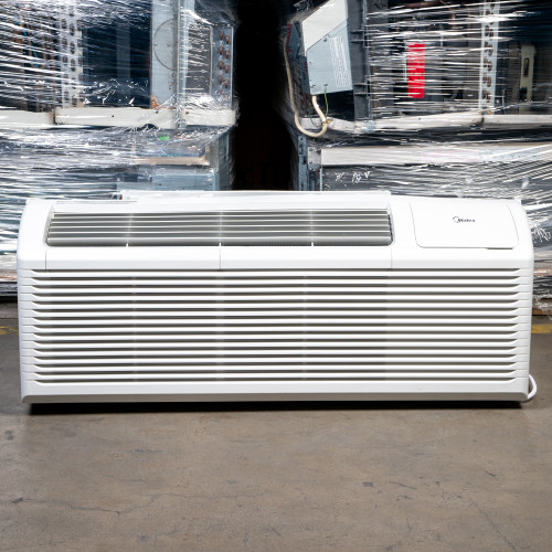 Refurbished Midea 9,000 BTU PTAC Unit 265/277 Volts - 20 Amp - Heat Pump - Digital Control - A+ Grade