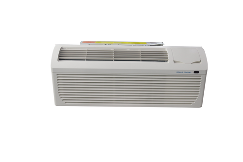 Genuine Comfort Elite Series 42" PTAC Heat Pump with Electric Heat 7,000 BTU Cooling, 3.5 KW Heat 20A 230/208V - EER 13.1 - AHRI Certified - R32 Refrigerant