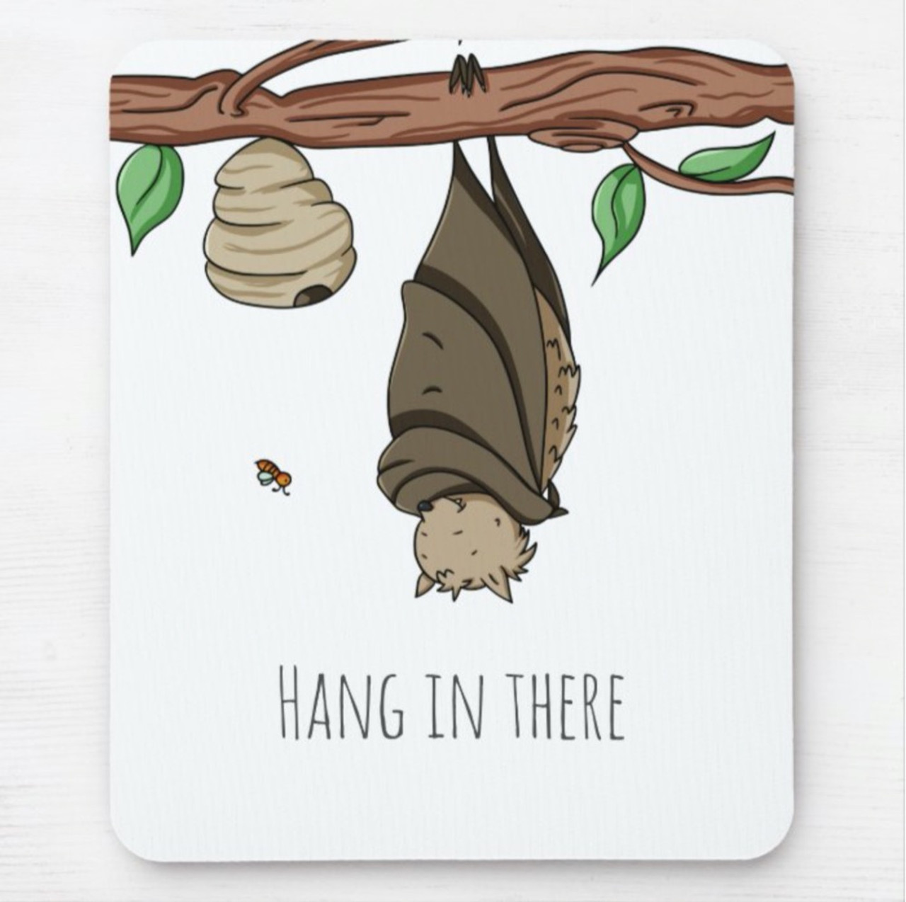Kalmerend ik draag kleding middag Hang in There Bat Sleeping Cartoon Mouse Pad - Kinda Cute by Patricia  Alvarez