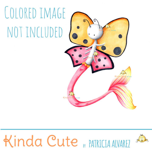 Mer Butterfly Digital Stamp