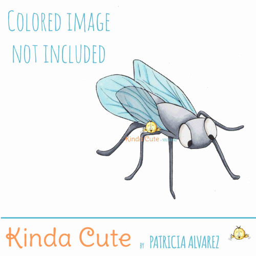 Digital stamp of a domestic fly.