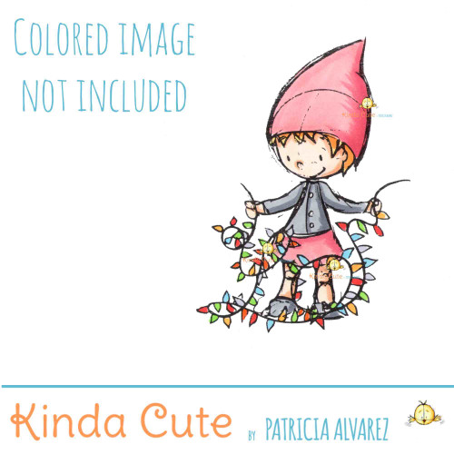 The Lights are Tangled Sketch digital stamp