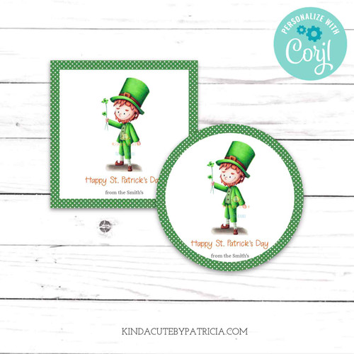 Personalized Happy St. Patrick's Day with a Leprechaun