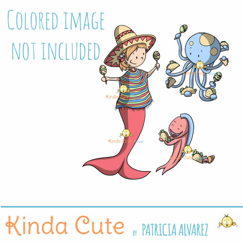 Taco Tuesday Mermaid Digital Stamp