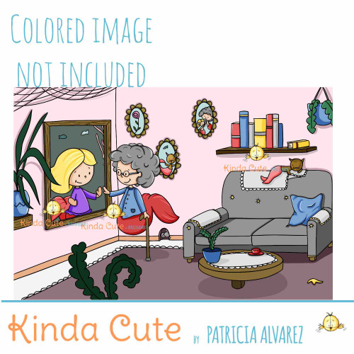 Isolation Mermaid digital stamp