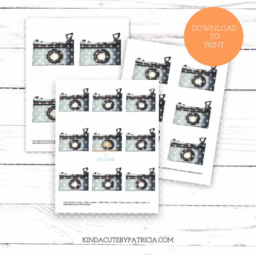 Photo Camera colored printable pages