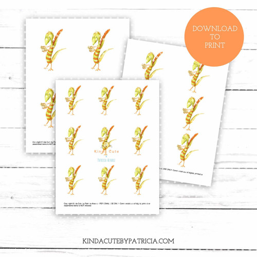 Explorer monster colored printable pages