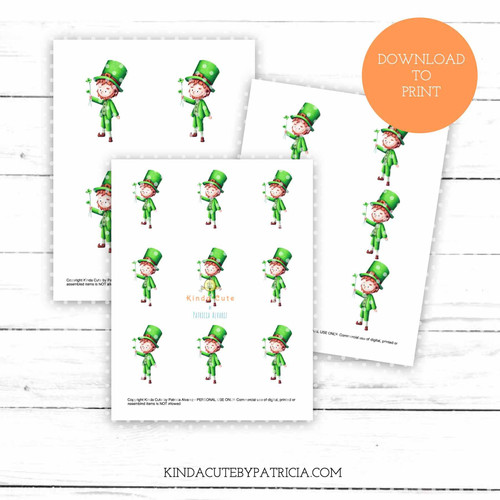Leprechaun colored printable pages