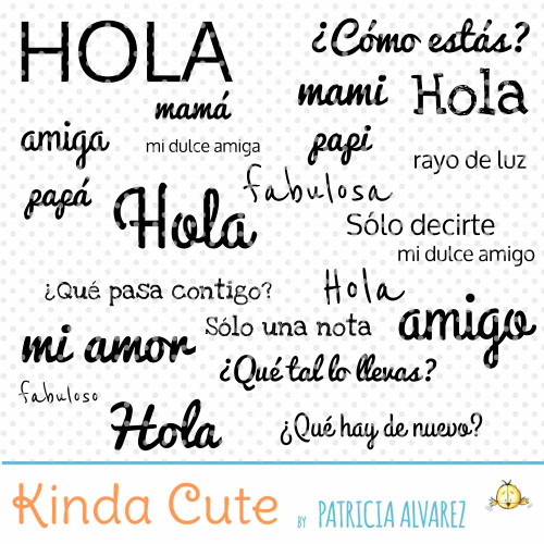 Hello Basic Sentiments in Spanish Digital Stamp Set