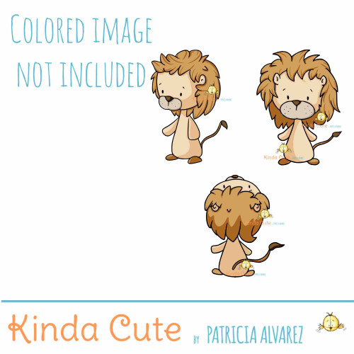 Lion Digital Stamp Set