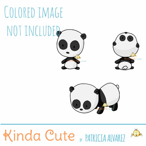 Panda Bear Digital Stamp Set