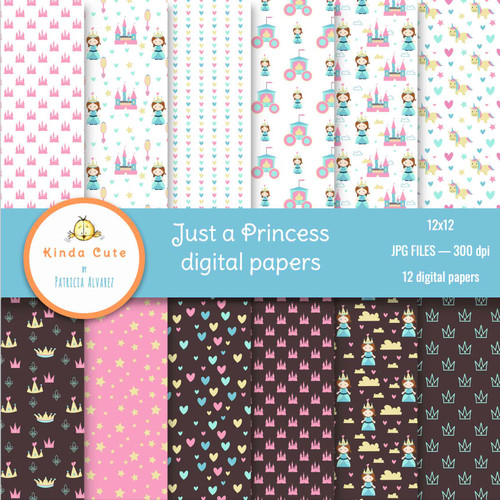 Just a Princess Digital Paper Pack