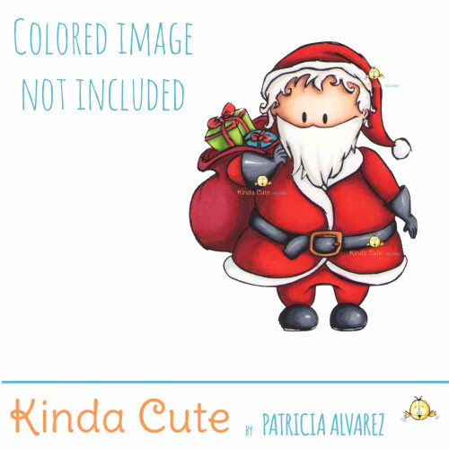 Santa Claus with Presents Digital Stamp